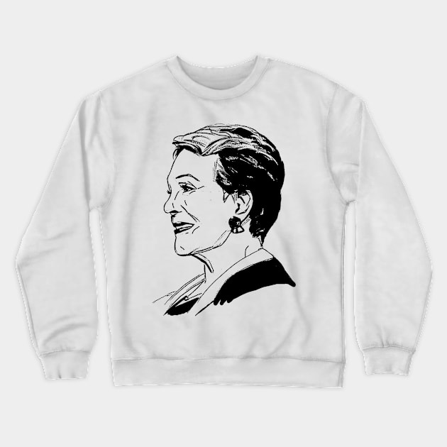 Julie Andrews Outline Crewneck Sweatshirt by baranskini